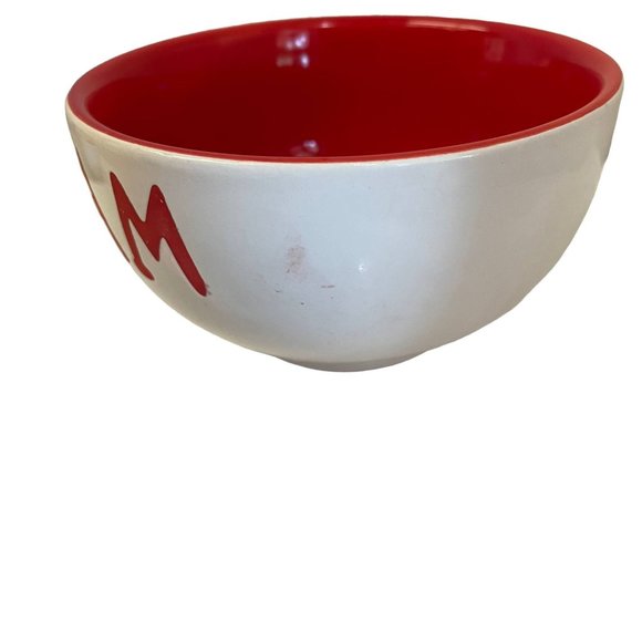 ICE CREAM Bowl Dessert Cup Sundae Red and White Ceramic 4 1/2" x 3" - Picture 5 of 9